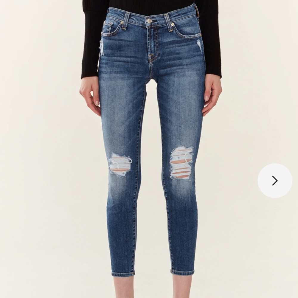 Mid Rise Ankle Skinny Jeans - 7 For All Mankind